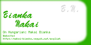 bianka makai business card